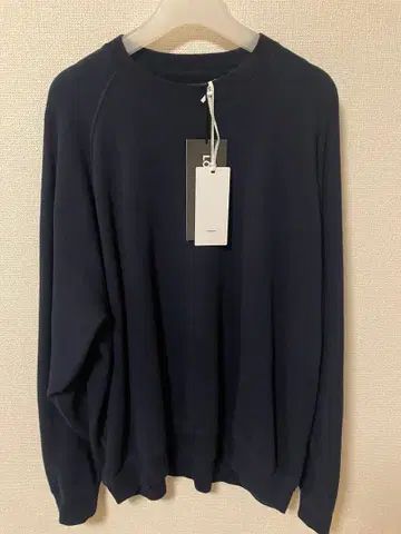 그래프페이퍼 x 루프휠러 래글런 맨투맨 네이비