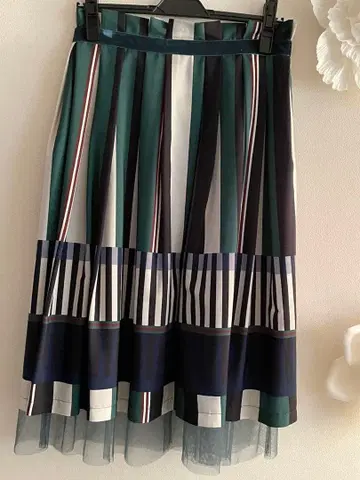 오간자 부착 스커트