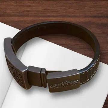 팔찌 M.G.C. 블랙 가죽 실버