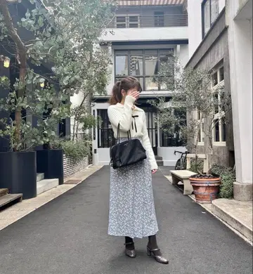 millebonheur 꽃무늬 롱 큐롯 블루