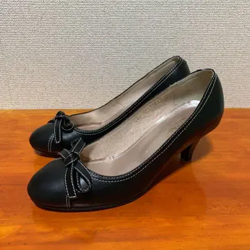 리갈 펌프스 리본 블랙 22.5cm