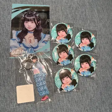 클리어 카드와 캔뱃지와 아크링 키링 세트 무지개 깃털 미니