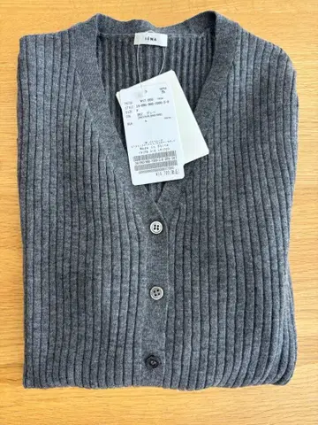 IENA 이탈리아 실 RIB V넥 가디건