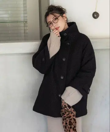 coca 푸들 보아 A라인 코트 M