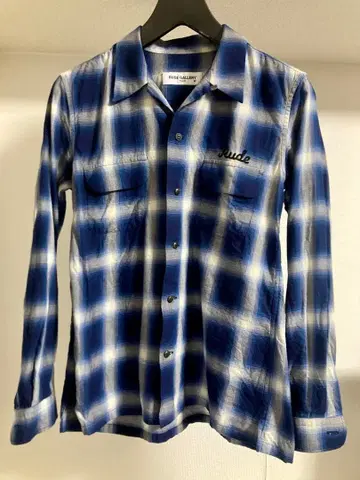 루드 갤러리 옴브레 체크 셔츠