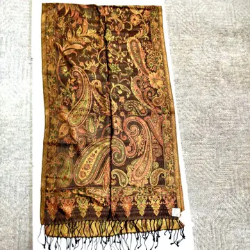 페이즐리 무늬 실크 대형 스톨