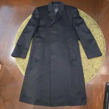 캐시미어 100% 블랙 체스터 코트 A5