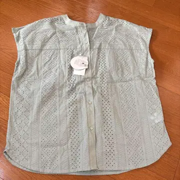 [ 미사용품 ] Sonny Label 민트 그린 슬리브리스 셔츠 L