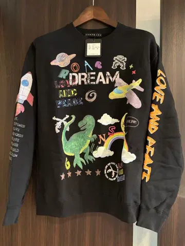 Dream print crew neck sweat roarguns
