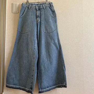 SOMETHING 와이드 데님 팬츠