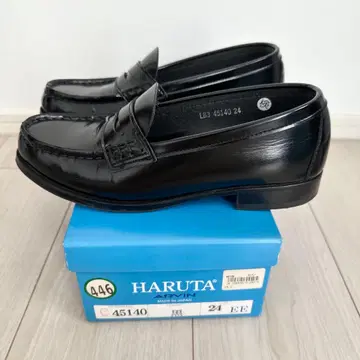 HARUTA 블랙 로퍼 45140 24 EE 일본제