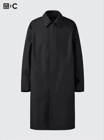 유니클로C 블록 테크 스텐카라 코트 블랙