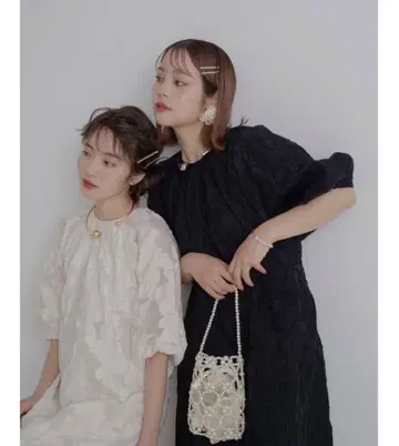 jumelle 포멀 드레스 acquard dress 블랙