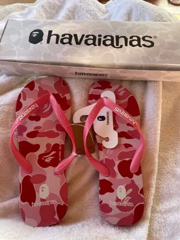 havaianas 핑크 카모플라쥬 비치 샌들