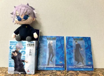 주술회전 라운드원 한정판 고죠 사토루 피규어 아크릴 디오라마 봉제 인형