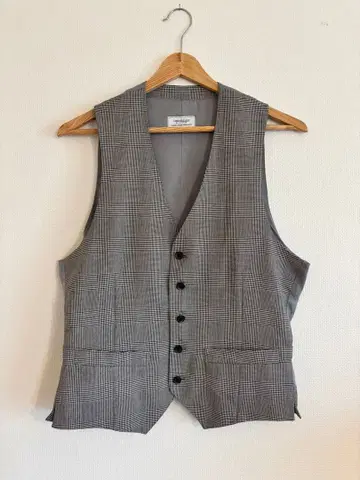 TOMORROWLAND BLUE WORK 체크 무늬 베스트