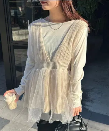 튤 도킹 튜닉 시어