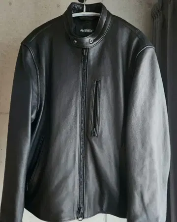 AVIREX 블랙 가죽 자켓 M