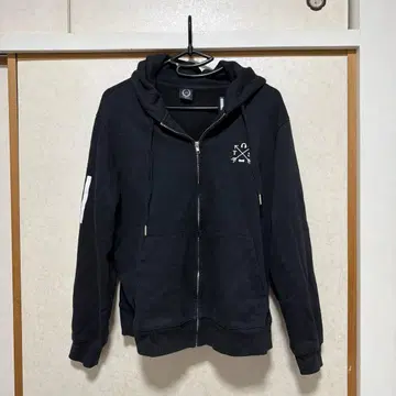 블랙 S 풀 집업 후드티