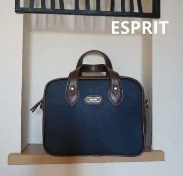 ESPRIT 네이비 브라운 토트백