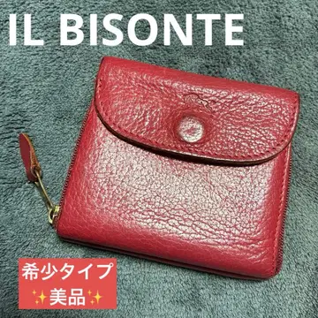 레어 새상품급 IL BISONTE (일비종떼) 3단 폴더형 지갑 지퍼