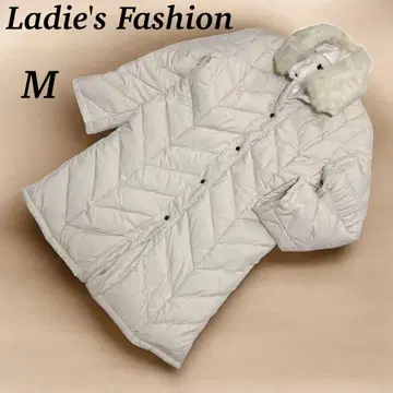 Ladie's Fashion 크림색 계열 다운 자켓 M 따뜻한 겨울