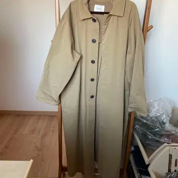 HEAVENLY 베이지 롱 코트