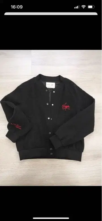 SNIDEL / 스나이델 콜라보 컴팩트 바시티 자켓