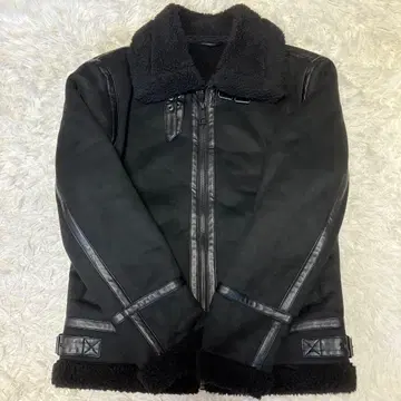 ZARA 자라 블랙 라이더스 보아 자켓