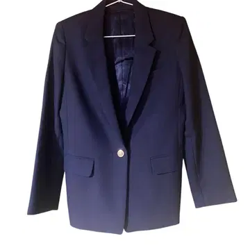 새상품급 맥피 네이비 골드 버튼 울 100% 38 사이즈