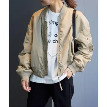 [ SLOBE IENA ] 택 포함 23AW 숏 와이드 봄버 블루종