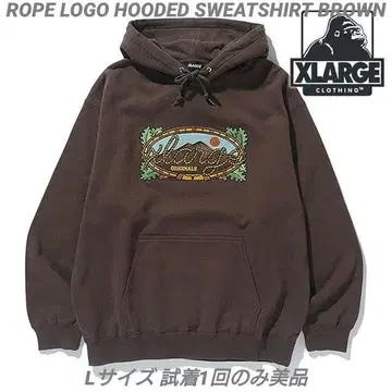 XLARGE 로프 로고 후디 브라운 L 사이즈