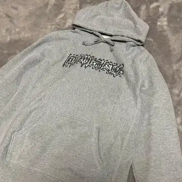 [ 즉시 완판 모델 ] 퍼킹 어썸 빅 로고 후드티 그레이 L 사이즈