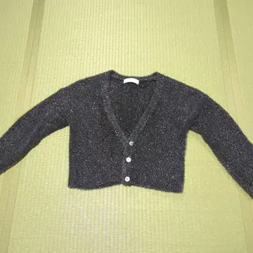 sophi 라메 믹스 V넥 가디건