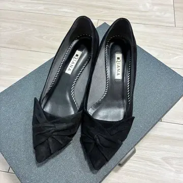 다이애나 블랙 스웨이드 펌프스 23.5cm