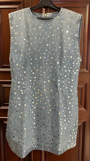 새상품 ZARA 데님 슬리브리스 원피스 SizeL