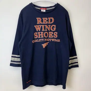 RED WING SHOES 7부 소매 티셔츠 네이비