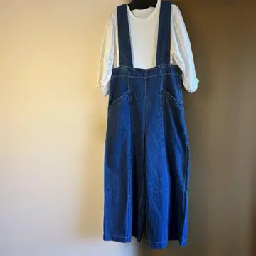 새상품급 맥레거 와이드 데님 살로펫 팬츠