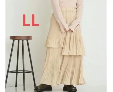 시마무라 yumi 랜덤 플리츠 스커트 아이보리 LL 수주 새상품