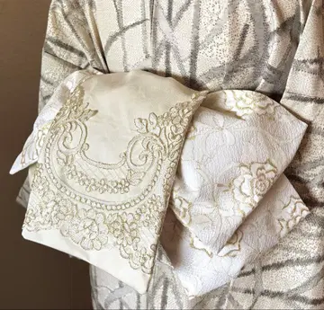 레이스 반폭 오비 골드 로즈 레이스