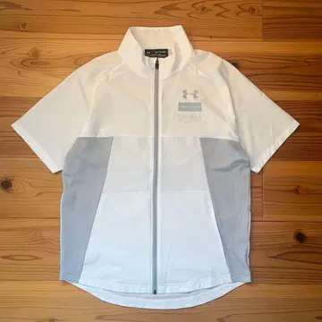 언더아머 우븐 숏 슬리브 풀 집업