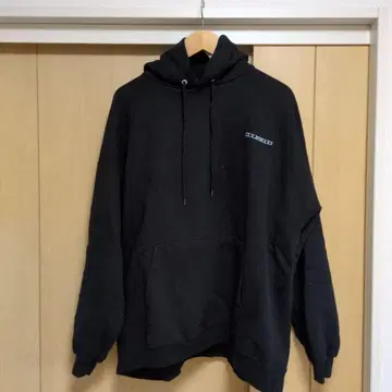 Hanes 레어 블랙 후드티 후디 2XL 리버스