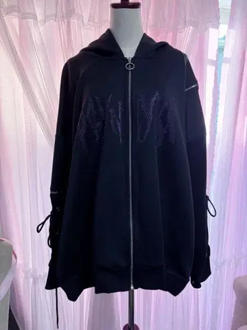 PSYNYXX 뿔 큐빅 후드티 서브컬쳐 패션 지뢰