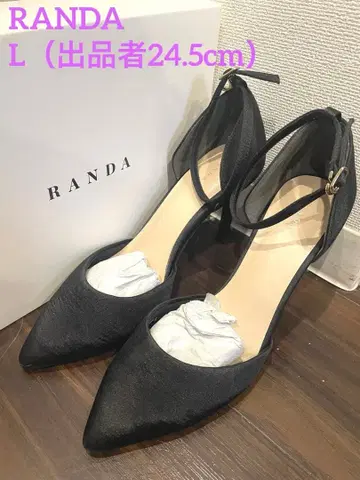 RANDA 2way 펄 스트랩 세퍼레이트 펌프스 블랙 L