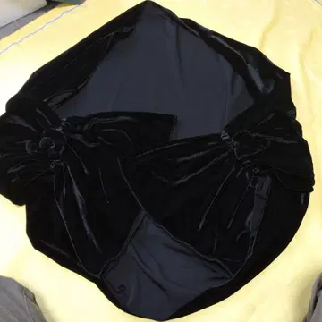 블랙 벨벳 숄 리본 포함