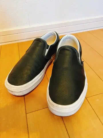 VANS 가죽 슬립온 블랙