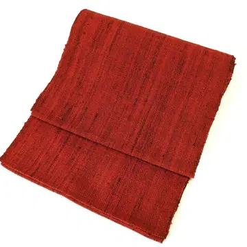 순수 실크 지 나고야 오비(약 24cm) 빨검 노을 문양