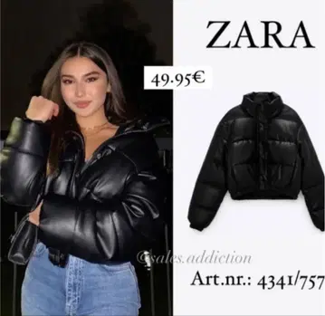 ZARA 블랙 다운 자켓