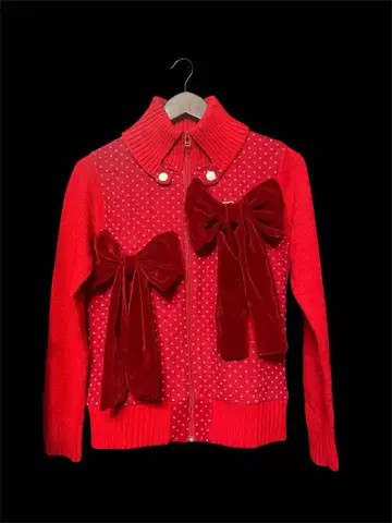 Red Velvet 리본 니트 집업