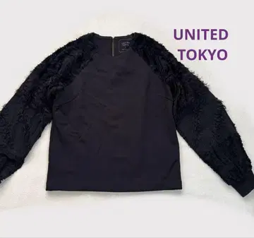 UNITED TOKIO 프릴 긴팔 블랙 상의